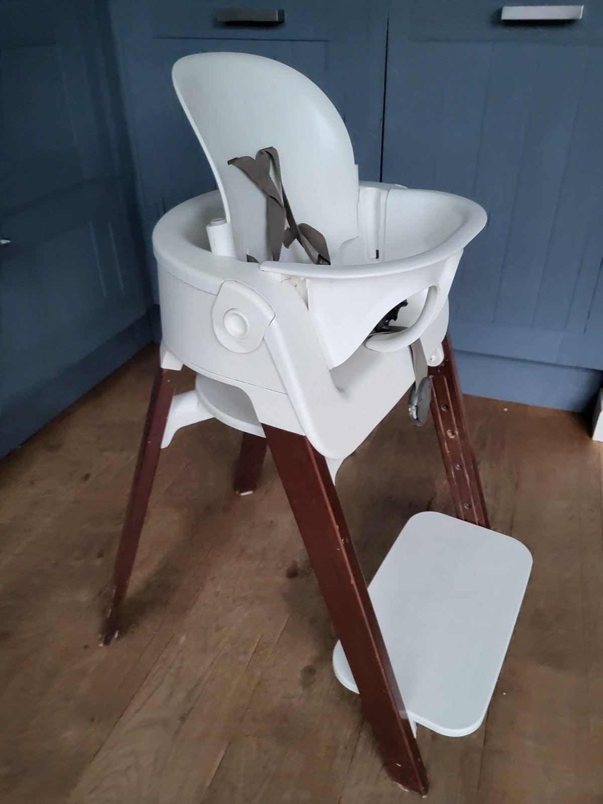 Stokke Steps Meegroeistoel met Babyset, Ophalen, Gebruikt, Meegroeistoel, Gordel(s)