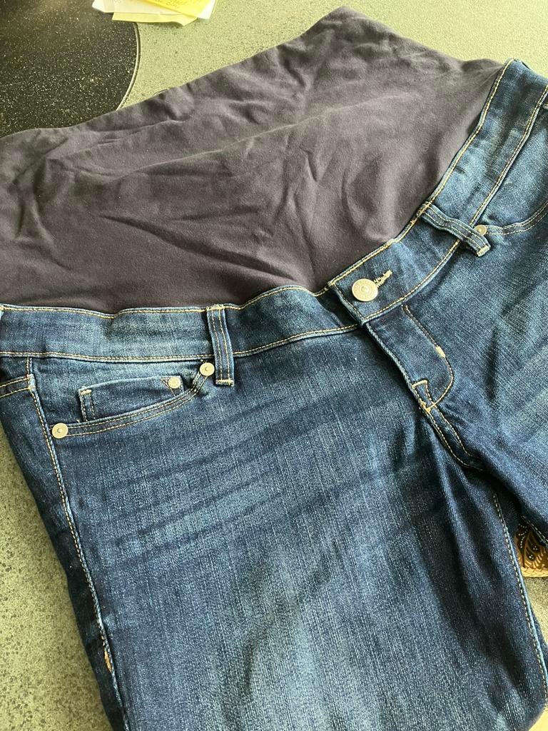 Zwagerschapsbroek/ denim, Ophalen, Gedragen, Blauw, Broek of Spijkerbroek