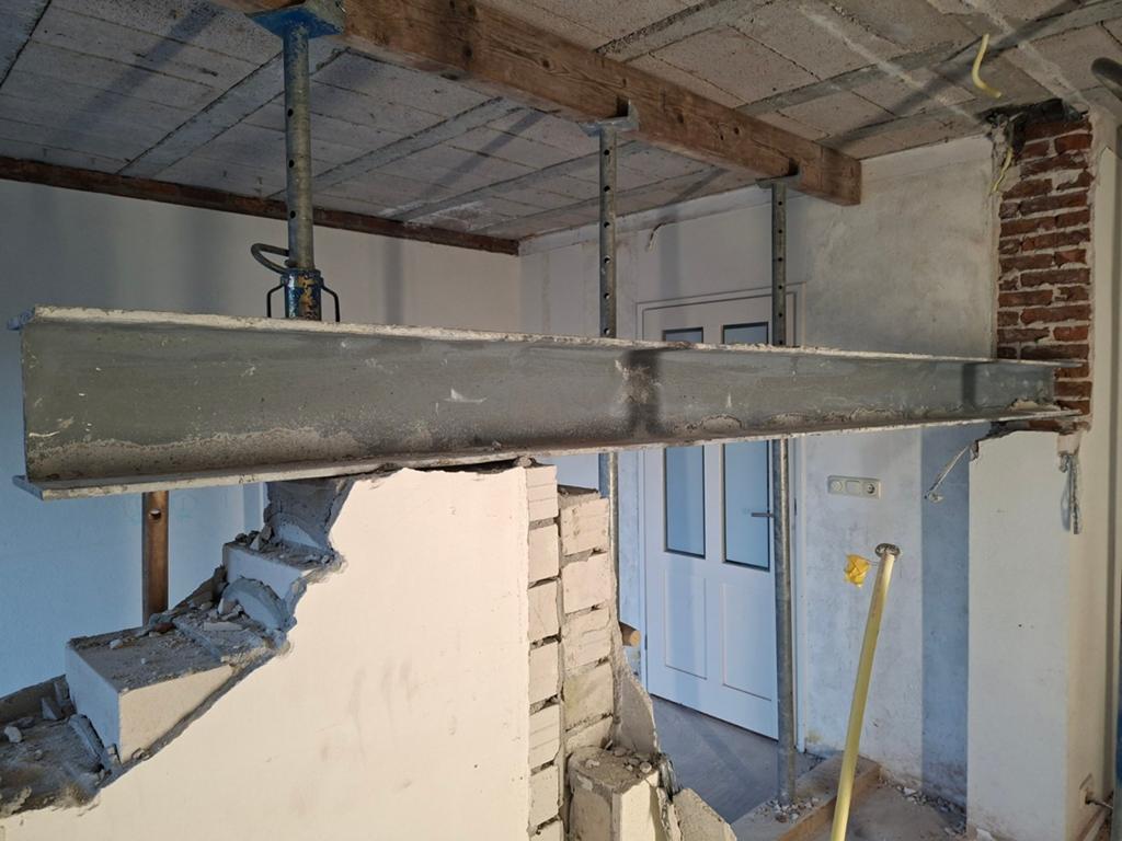 Stalen I-balk - Robuuste draagbalk voor constructie, Doe-het-zelf en Verbouw, Ophalen, Gebruikt, IJzer