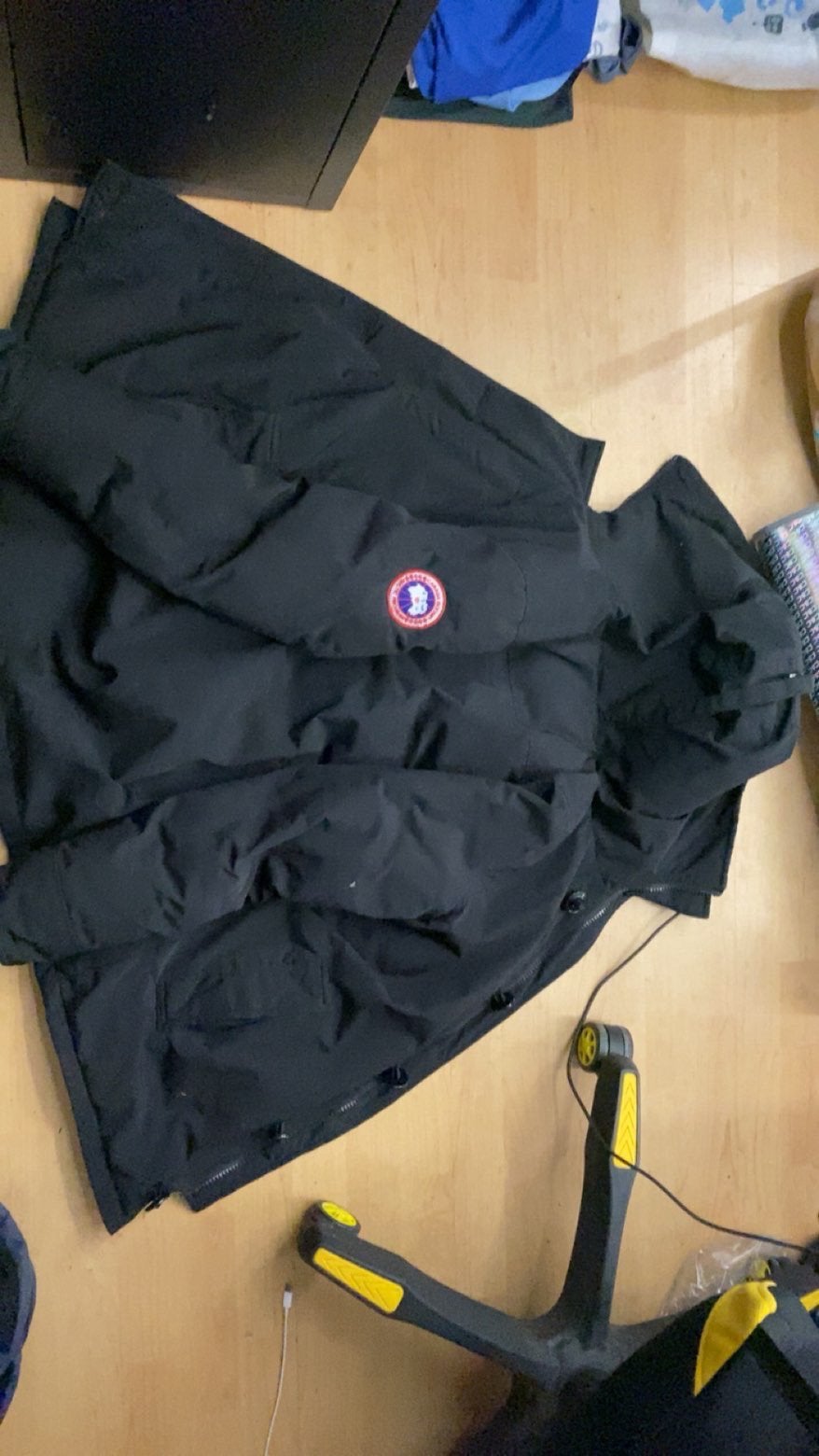 Parka canada goose jas moet weg!, Kleding | Heren, Verzenden, Gedragen, Maat 46 (S) of kleiner, Zwart