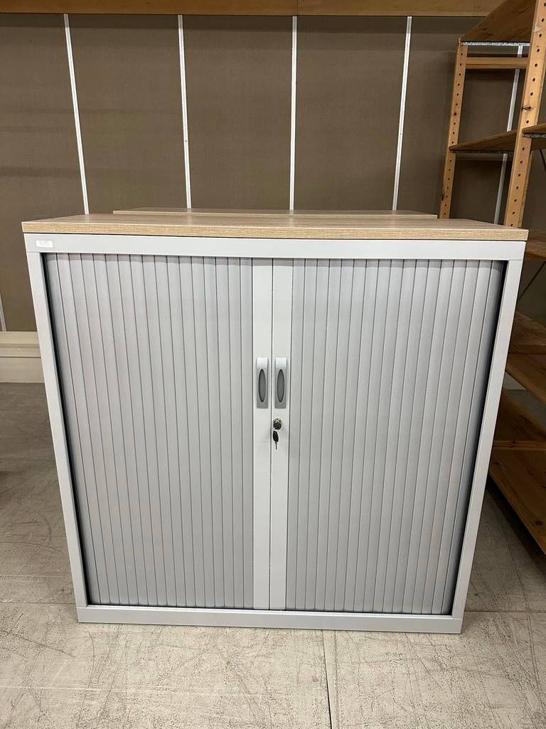 2 x roldeurkast l showroom model l aluminium kleur l, Ophalen of Verzenden, Zo goed als nieuw, 25 tot 50 cm, 100 tot 150 cm