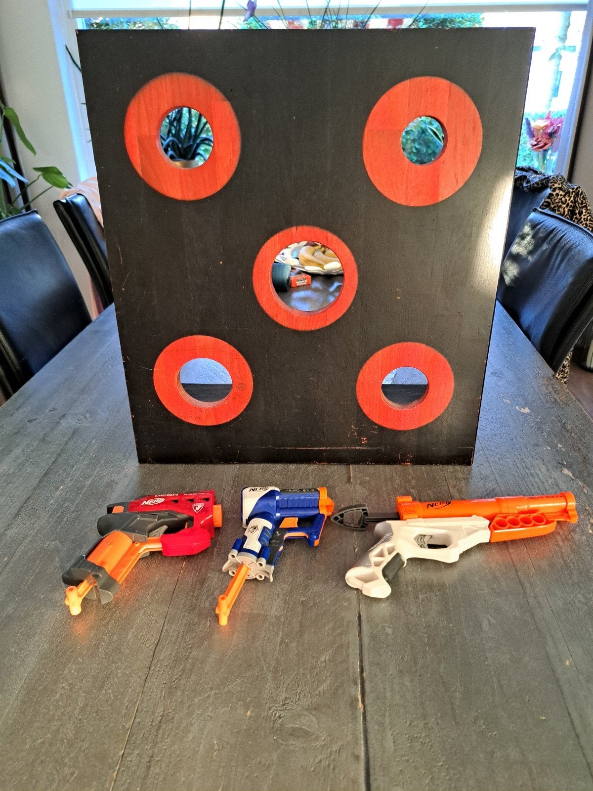 Nerf Pistolen Set met Schietdoel, Ophalen, Gebruikt, Jongen of Meisje