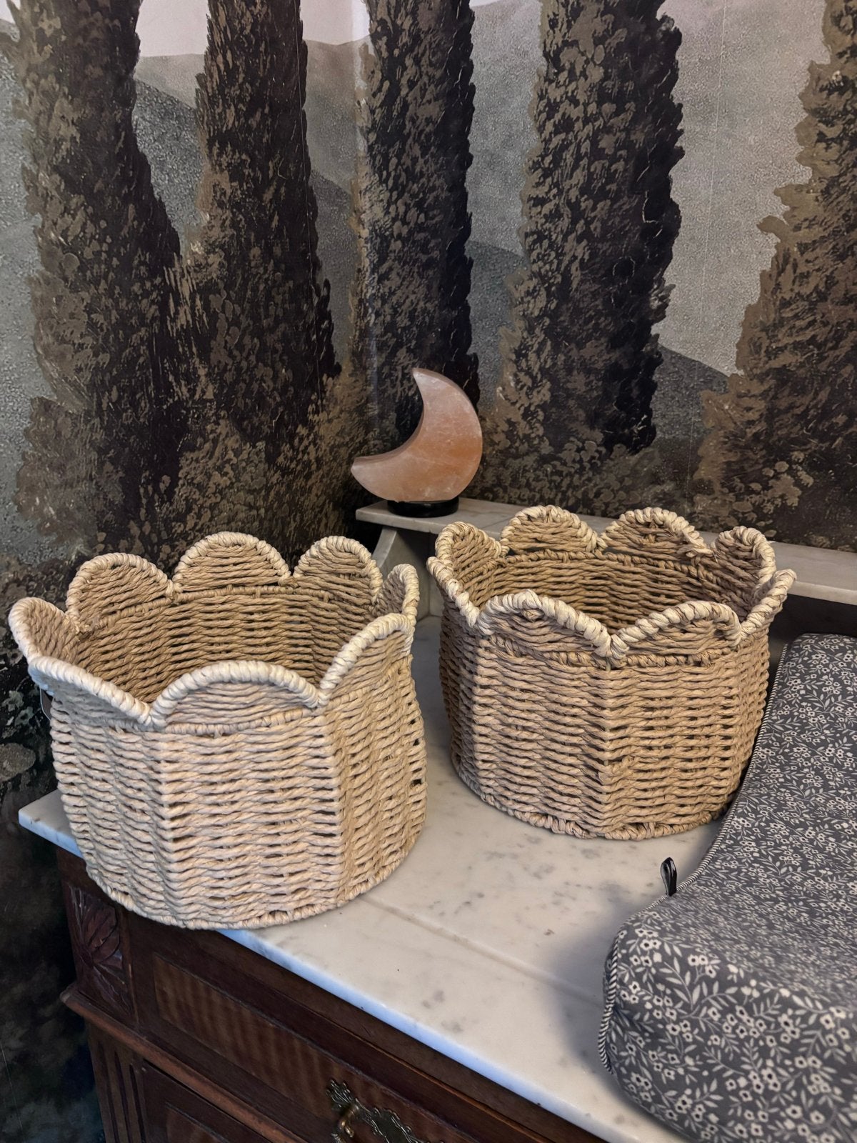 2x Nieuwe rieten manden, Ophalen, Overige materialen, Gevlochten, Mand