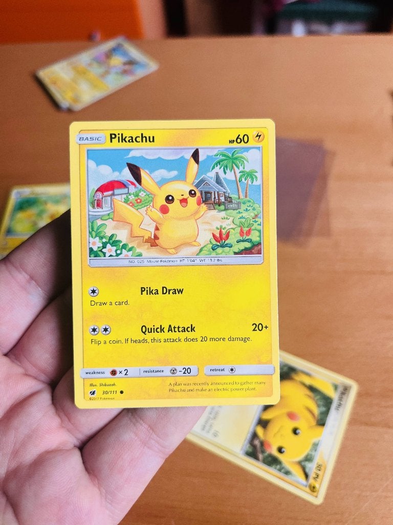 Pikachu 30/111 Crimson Invasion Pokemon, Verzenden, Zo goed als nieuw, Losse kaart, Foil