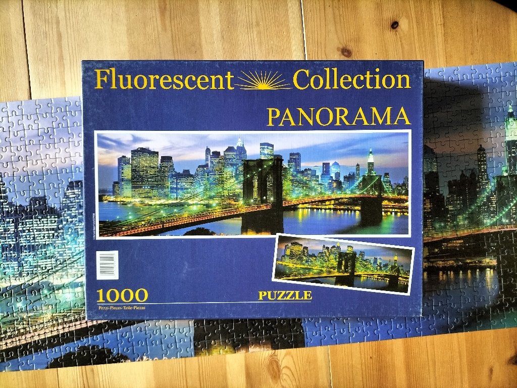 Fluorescent Collection Panoramapuzzel New York 1000 stukjes, Ophalen, 500 t/m 1500 stukjes, Zo goed als nieuw, Legpuzzel