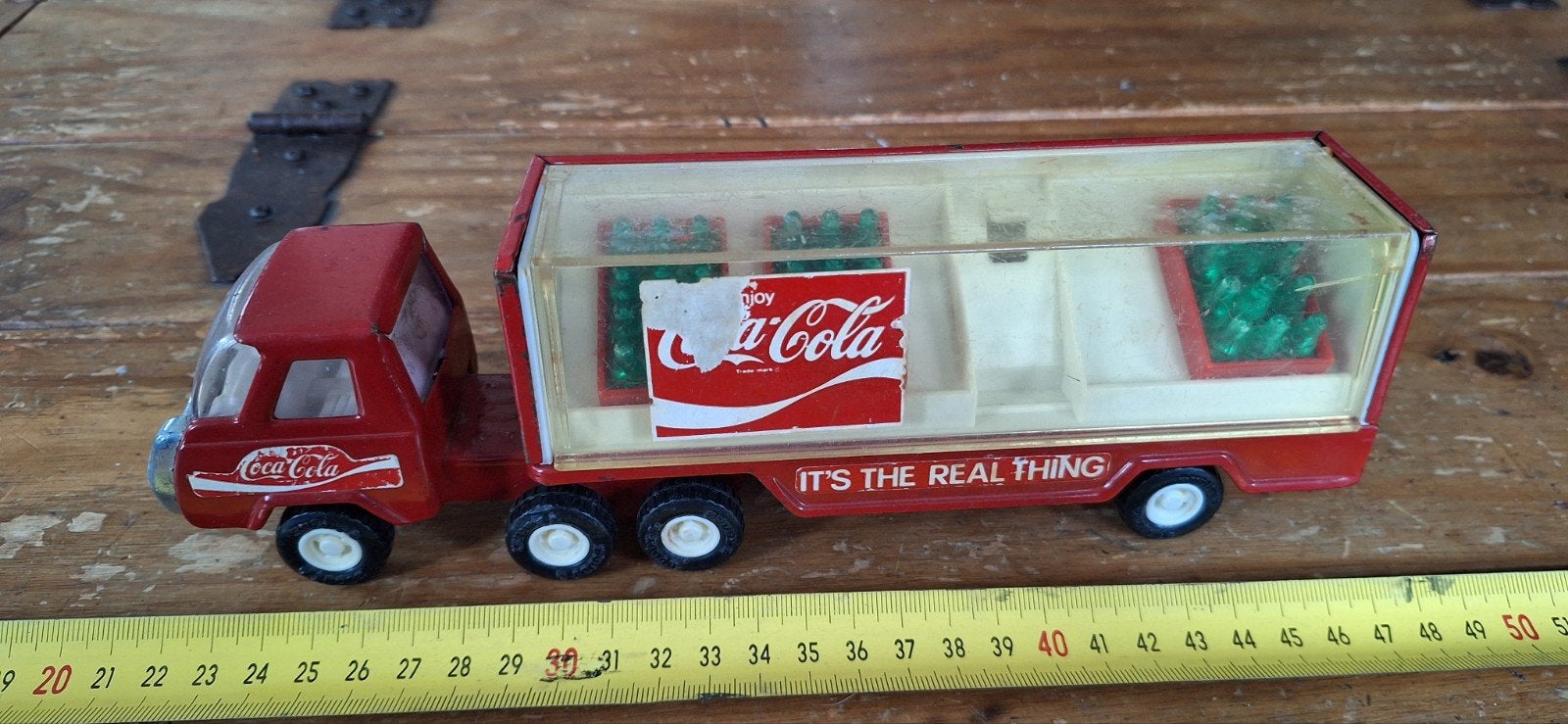 Vintage Buddy L Japan Coca-Cola Mack-vrachtwagen & oplegger, Ophalen of Verzenden, Gebruikt, Bus of Vrachtwagen, Overige merken
