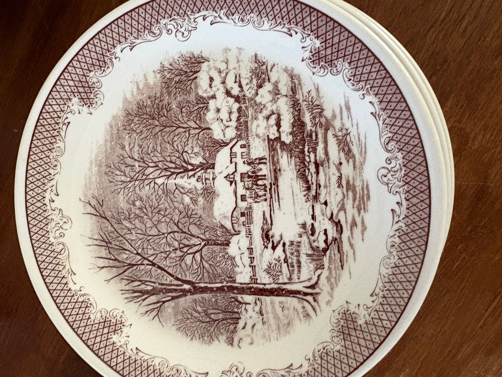 Vintage "Swiss Landscape" borden - Made in Italy, Ophalen of Verzenden