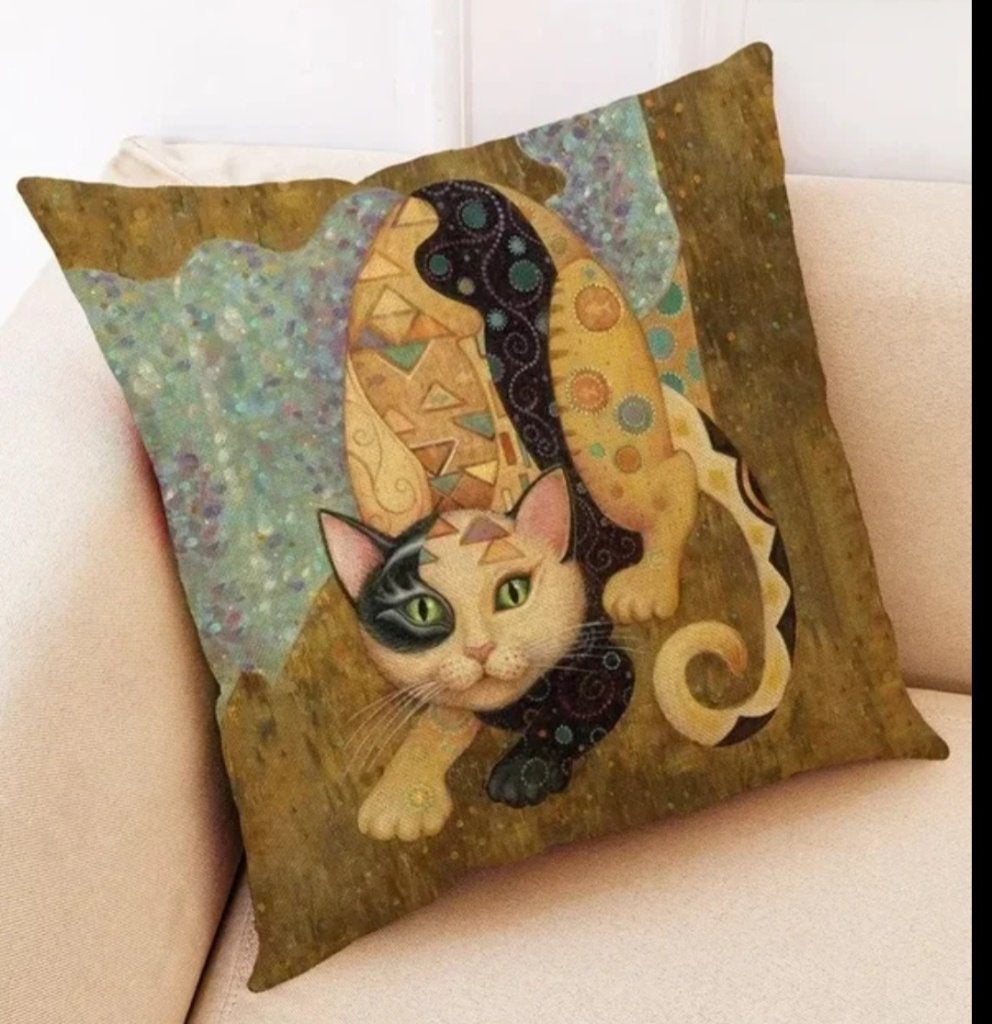 Nieuw, kussenhoes, poes zwart pootje. 45-45 cm, Overige kleuren, Vierkant, Nieuw, Met ritssluiting