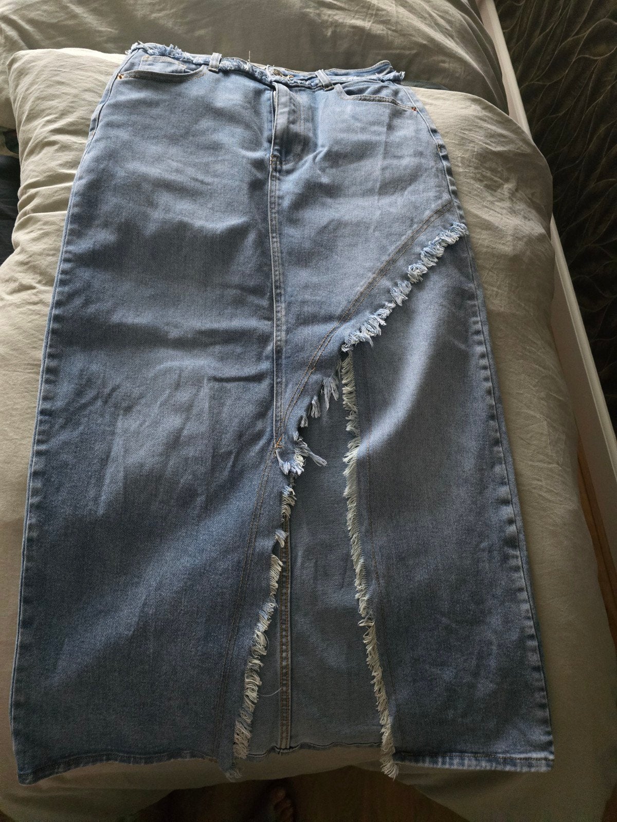 Lange spijkerrok, Kleding | Dames, Maat 38/40 (M), Blauw, Ophalen of Verzenden, Zo goed als nieuw
