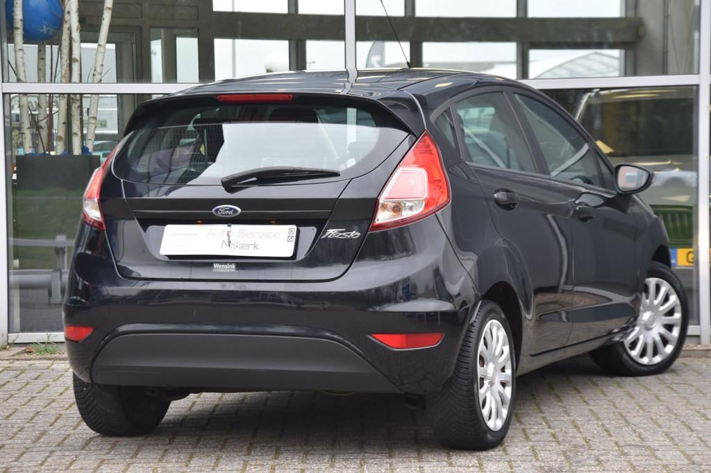Ford Fiesta 1.0 Style airco Elek. Ramen Cd 5Drs. 1ste Eigena, Auto's, Euro 5, Stof, Zwart, 525 kg