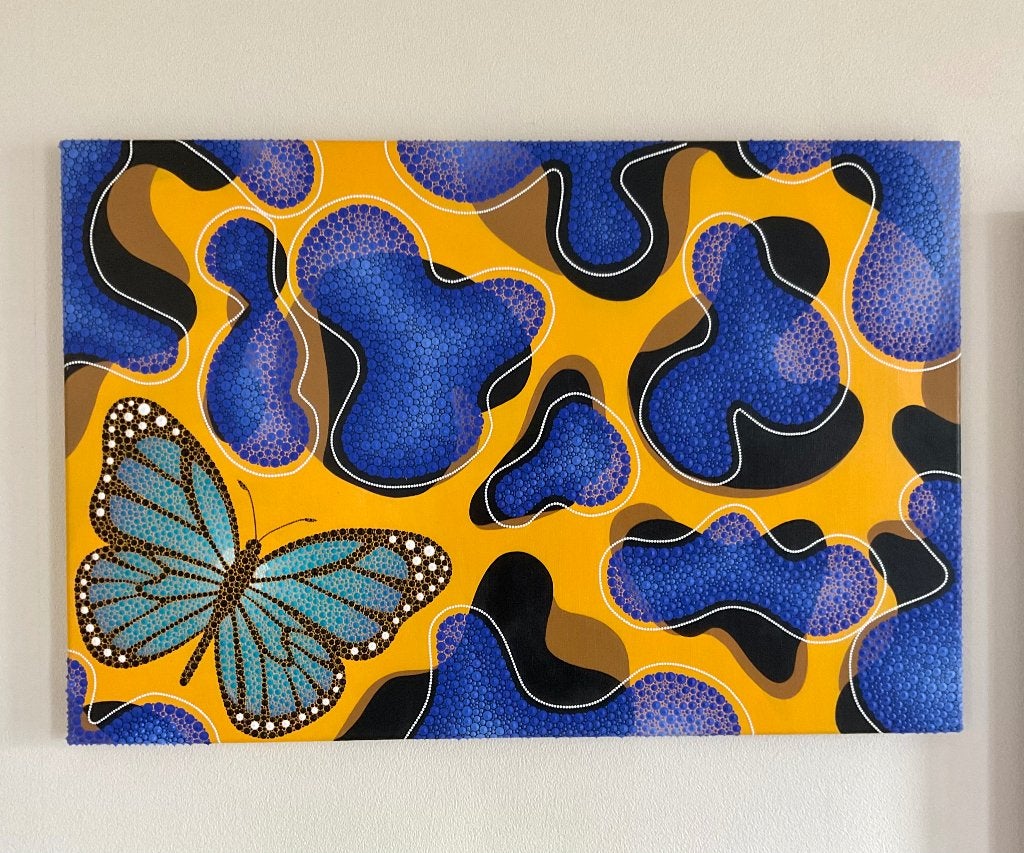Dot Painting, Antiek en Kunst, Kunst | Overige Kunst, Ophalen of Verzenden
