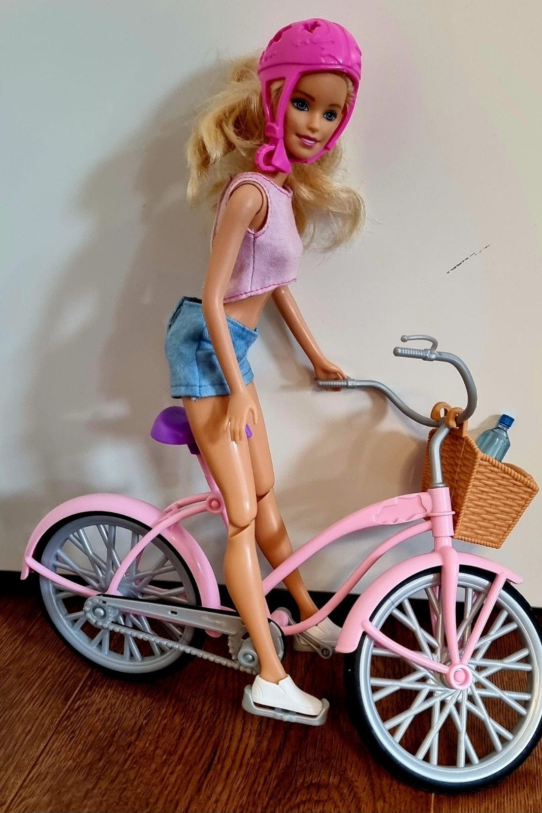 Barbie op fiets met accessoires, Ophalen, Barbie