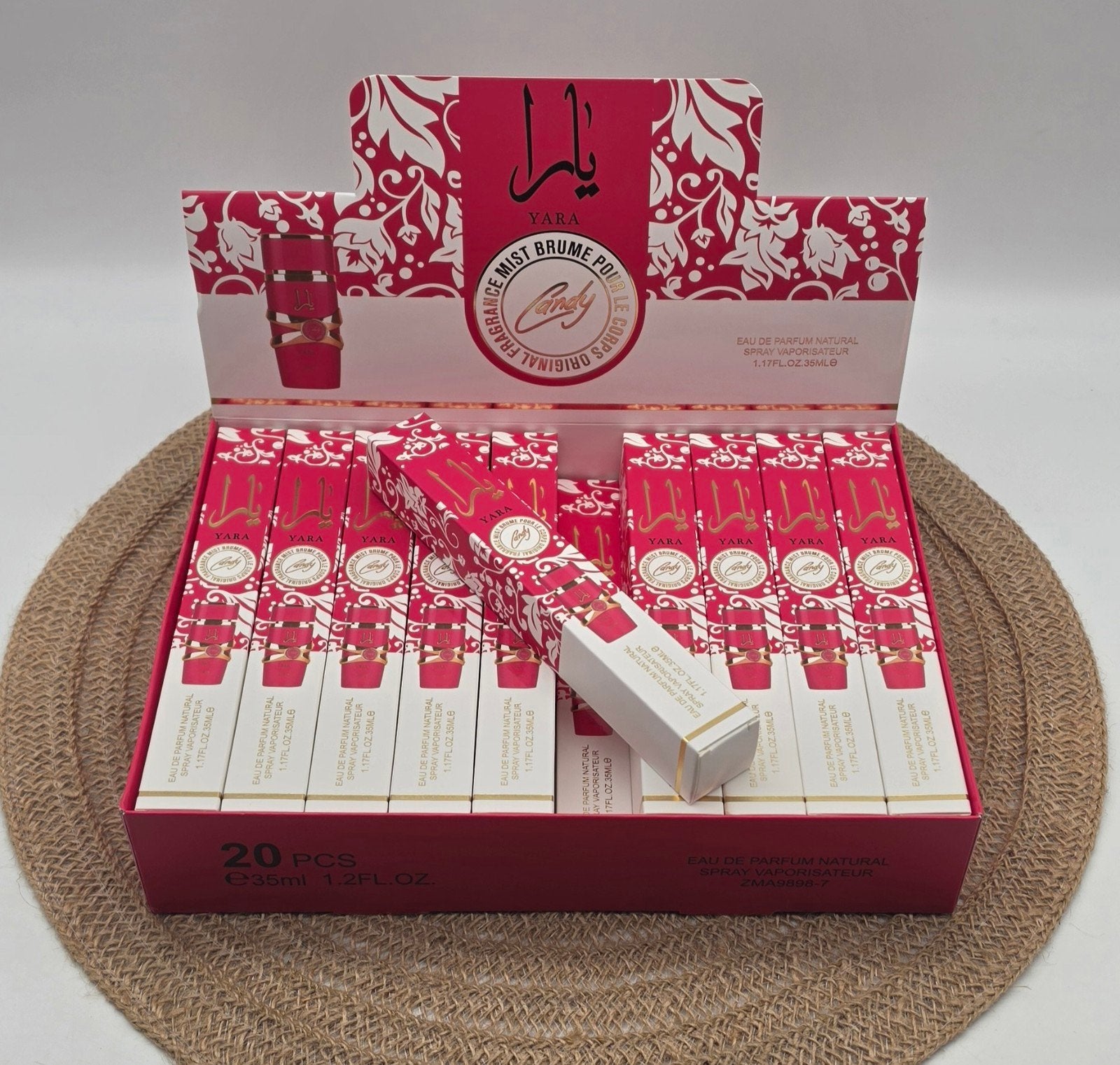 Lattafa Yara Candy Eau De Parfum Fuchsia 35 ML 20 Stuks, ., Nieuw, Ophalen of Verzenden, .