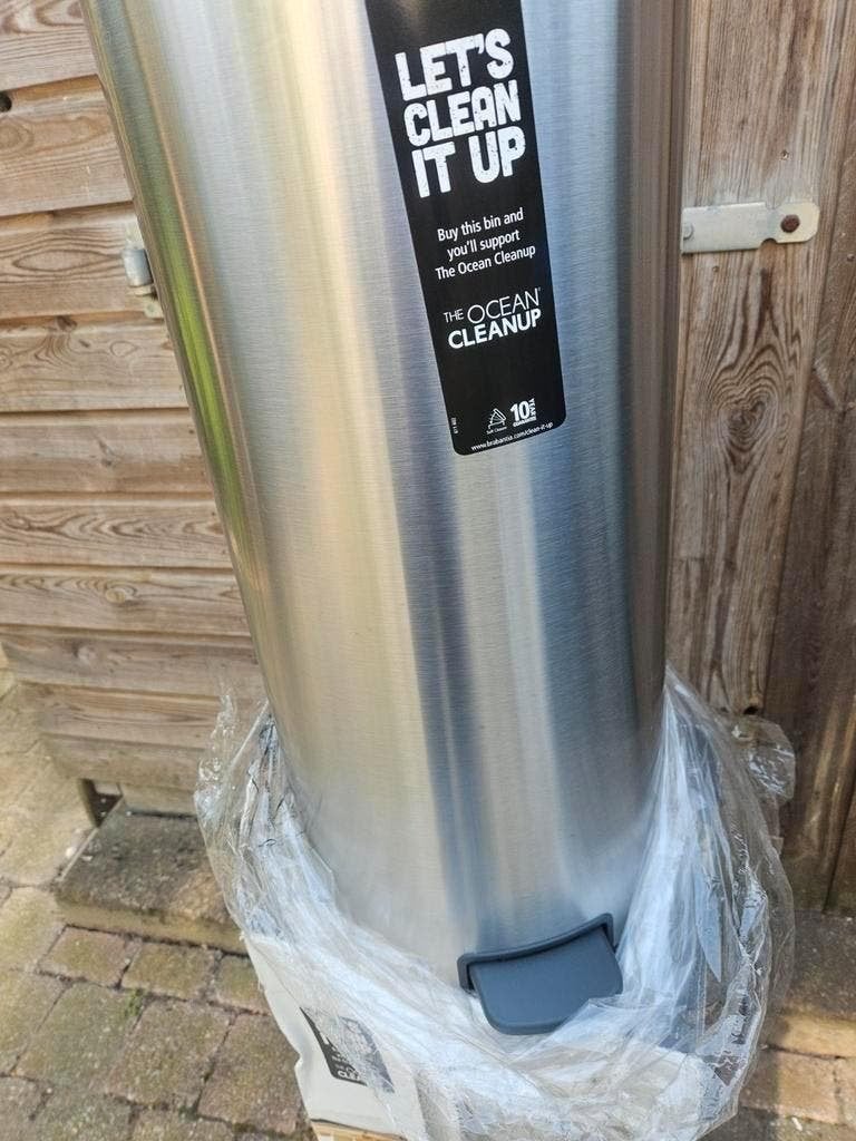 Brabantia Pedaalemmer Newicon 30 Liter Mat Rvs nieuw in doos, Huis en Inrichting, Woonaccessoires | Prullenbakken, Nieuw, Metaal