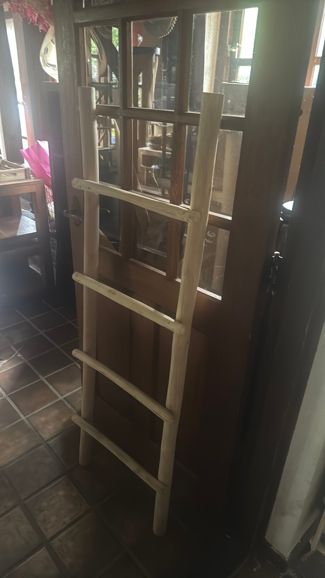 Decoratieve houten ladder - Nieuwstaat, Ophalen, Nieuw, Ladder, Minder dan 2 meter