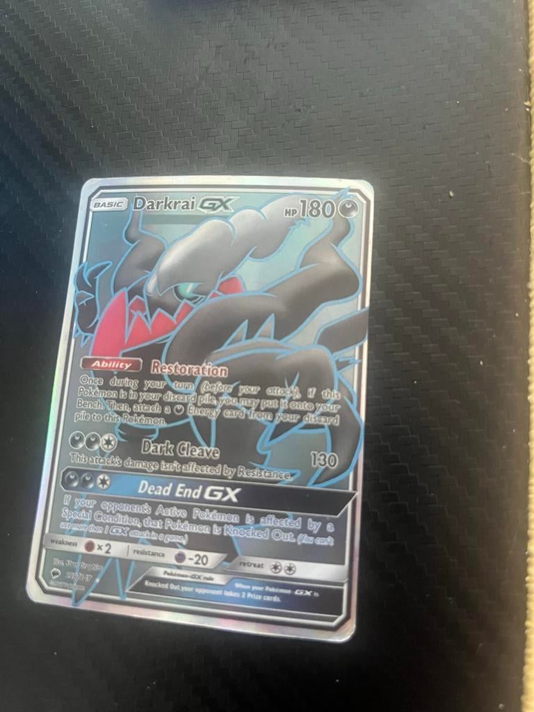 Pokémon Darkrai GX Kaart - Zo goed als nieuw, Ophalen of Verzenden, Zo goed als nieuw, Losse kaart