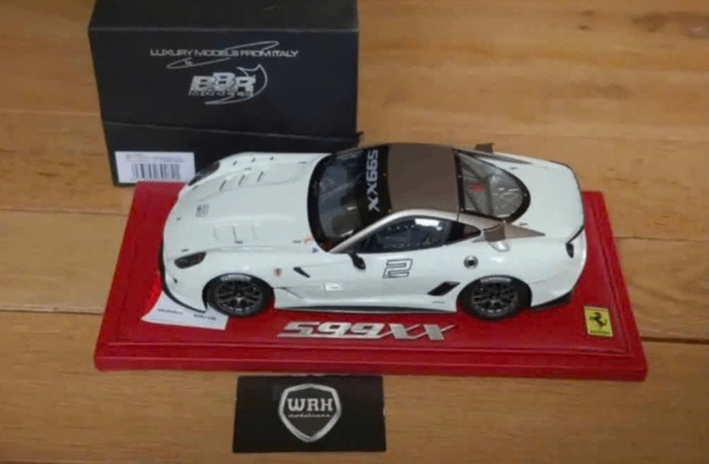1:18 FERRARI 599 XX #2 HOMESTEAD MIAMI white BBR LTD 100 WRH, Verzenden, Zo goed als nieuw, Auto, Overige merken