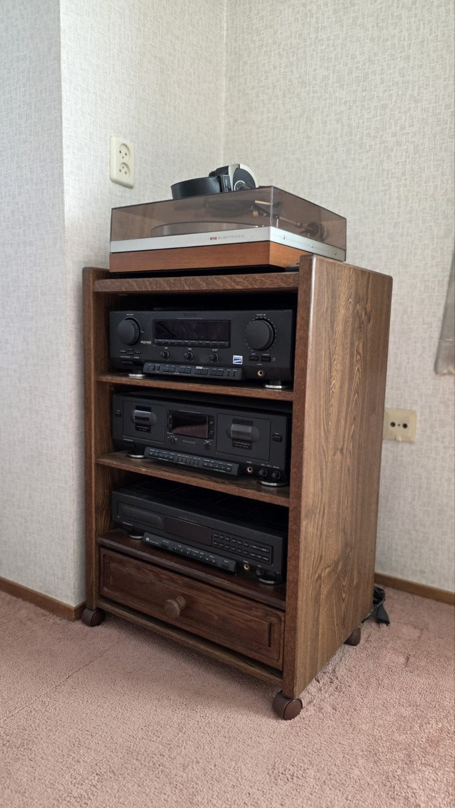 Philips Complete Stereotoren met CD speler, Cassettespeler &, Ophalen, Philips, Gebruikt, Tuner of Radio