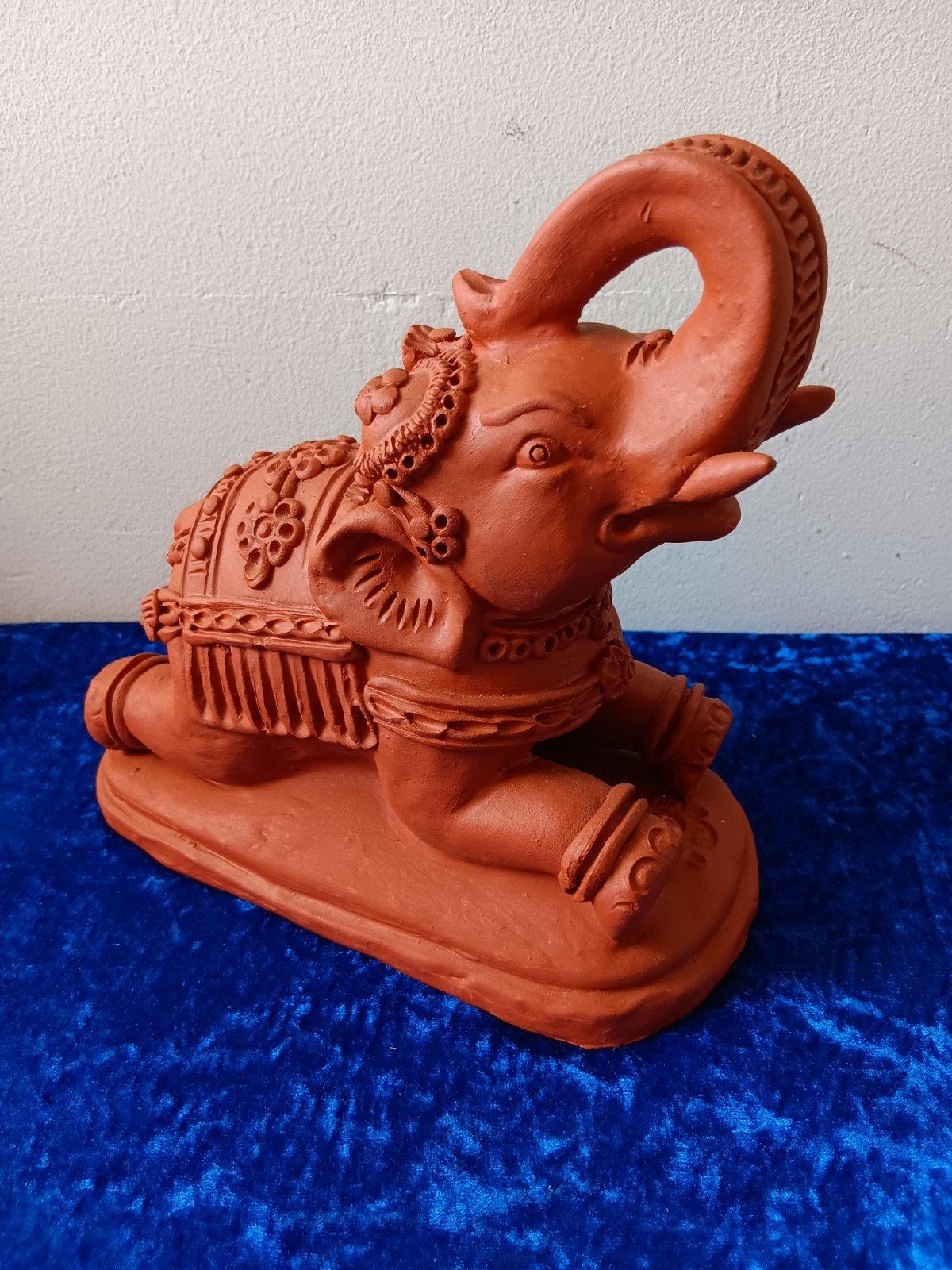 Terracotta olifant - beeld, Ophalen of Verzenden, Oranje, Steen/keramiek, Oosters