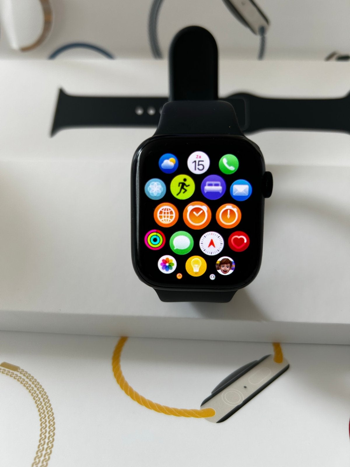 Apple Watch Series 8 Midnight 45mm- 88% batterijconditie, Ophalen, Gebruikt, Zwart, IOS