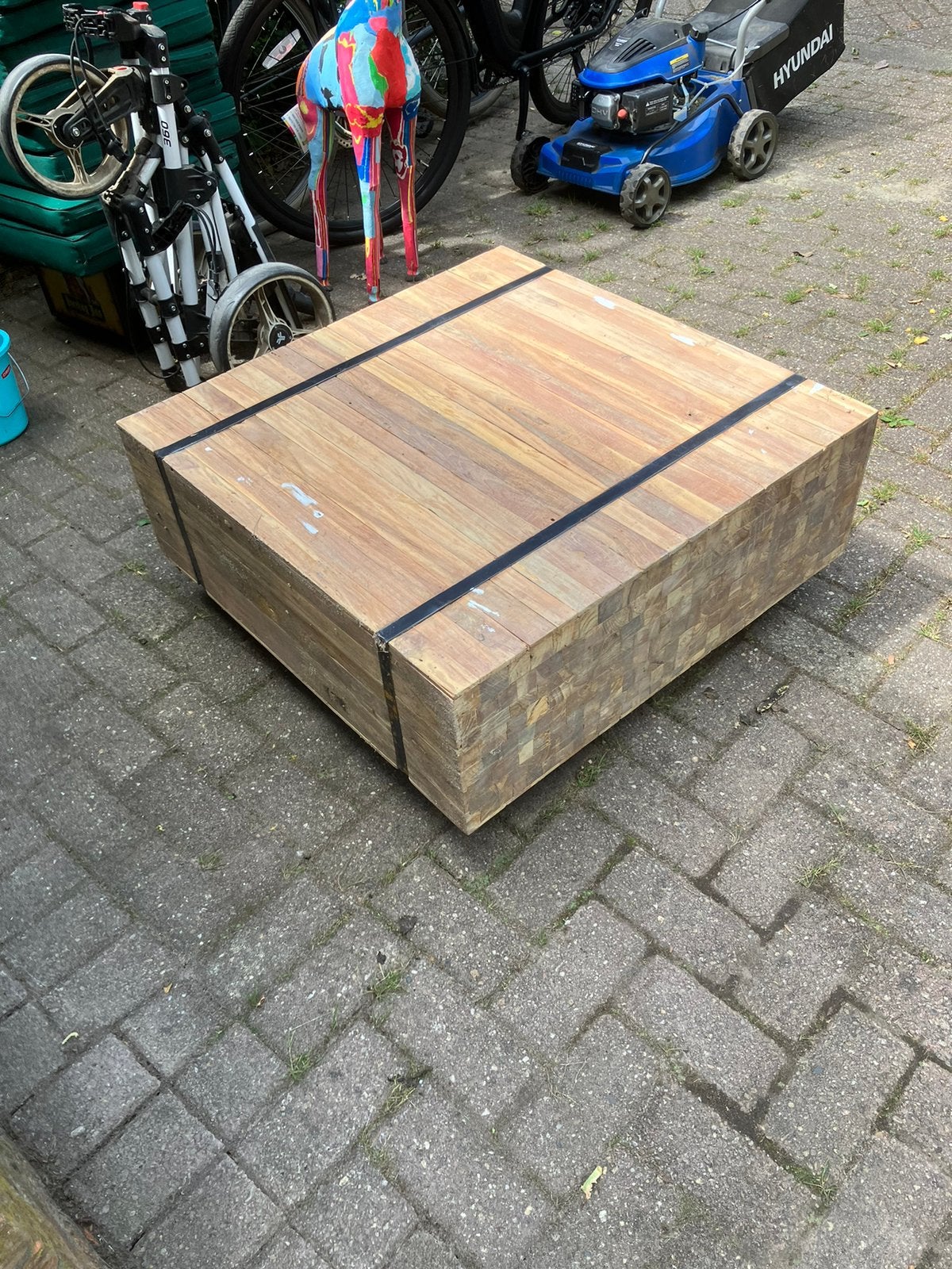 Verrijdbare salontafel, Ophalen, Gebruikt, Vierkant, 50 tot 100 cm