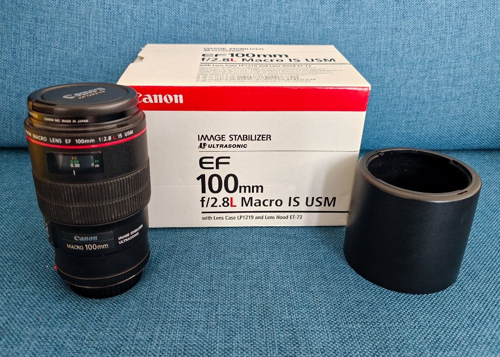 Mooie Canon EF 100mm f/2.8L Macro IS USM lens te koop, Audio, Tv en Foto, Fotografie | Lenzen en Objectieven, Ophalen of Verzenden
