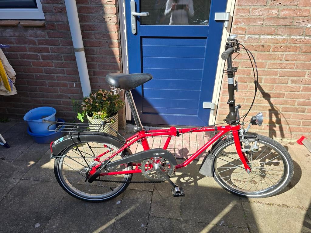 Union 20 inch vouwfiets met 7 versnellingen, 20 inch of meer, Gebruikt, Velgrem, Versnellingen