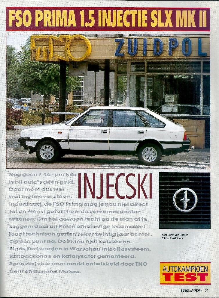 Autokampioen test FSO Prima 1990, Ophalen of Verzenden, Gelezen, Overige merken