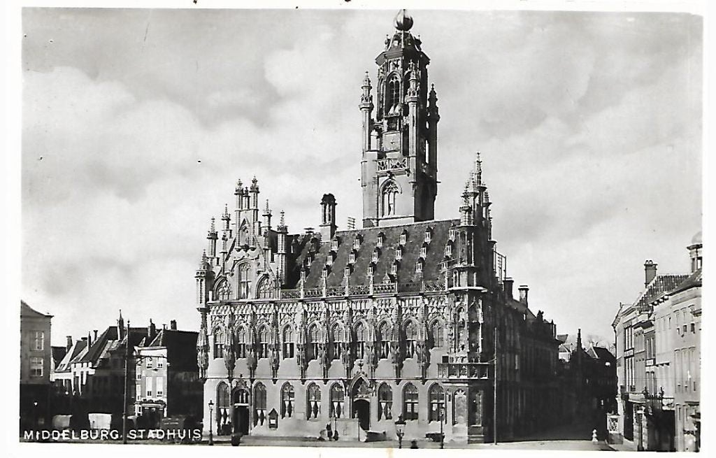 Middelburg- -Stadhuis., Verzenden, 1940 tot 1960, Gelopen, Zeeland