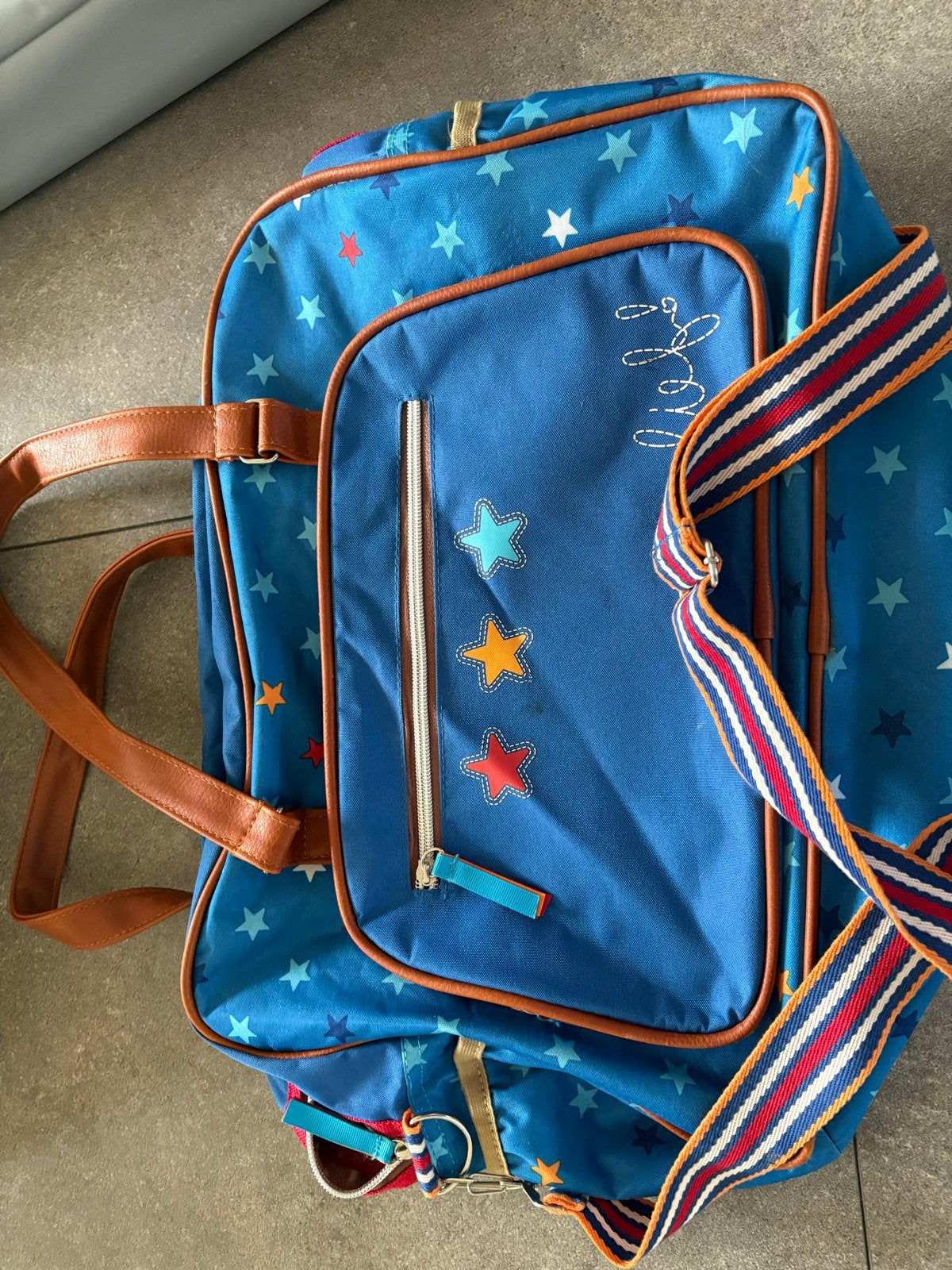 Lief luiertas met sterrenprint, Kinderen en Baby's, Blauw, Extra vakken, Ophalen, Verzorgingstas