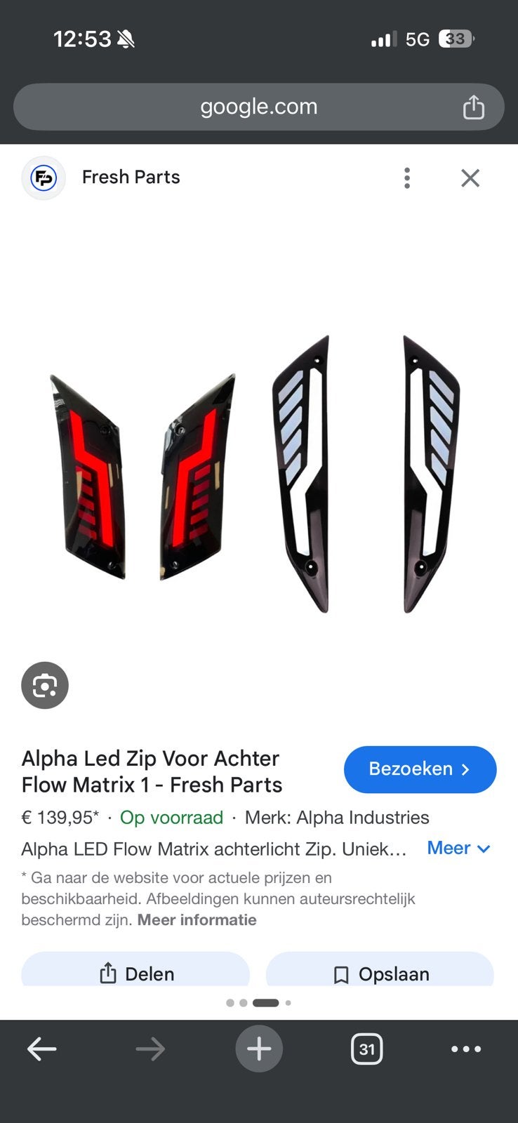 Alpha led piaggio zip, Ophalen of Verzenden