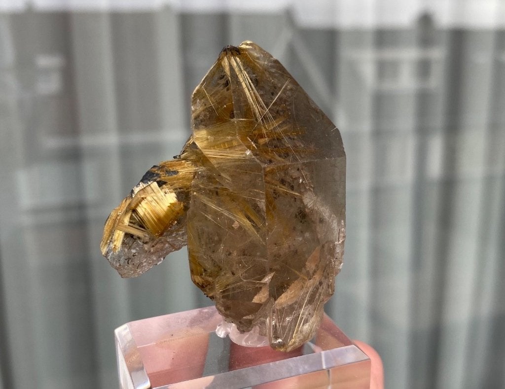 Topstuk rutielkwarts uit Novo Horizonte, Brazilië, Verzenden, Mineraal