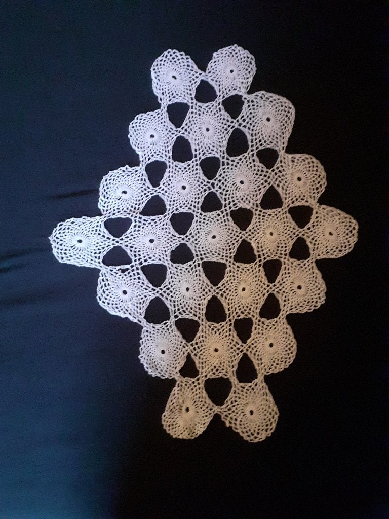 Gehaakt kleedje, Ophalen of Verzenden, Zo goed als nieuw, Wit, Natuurlijk materiaal