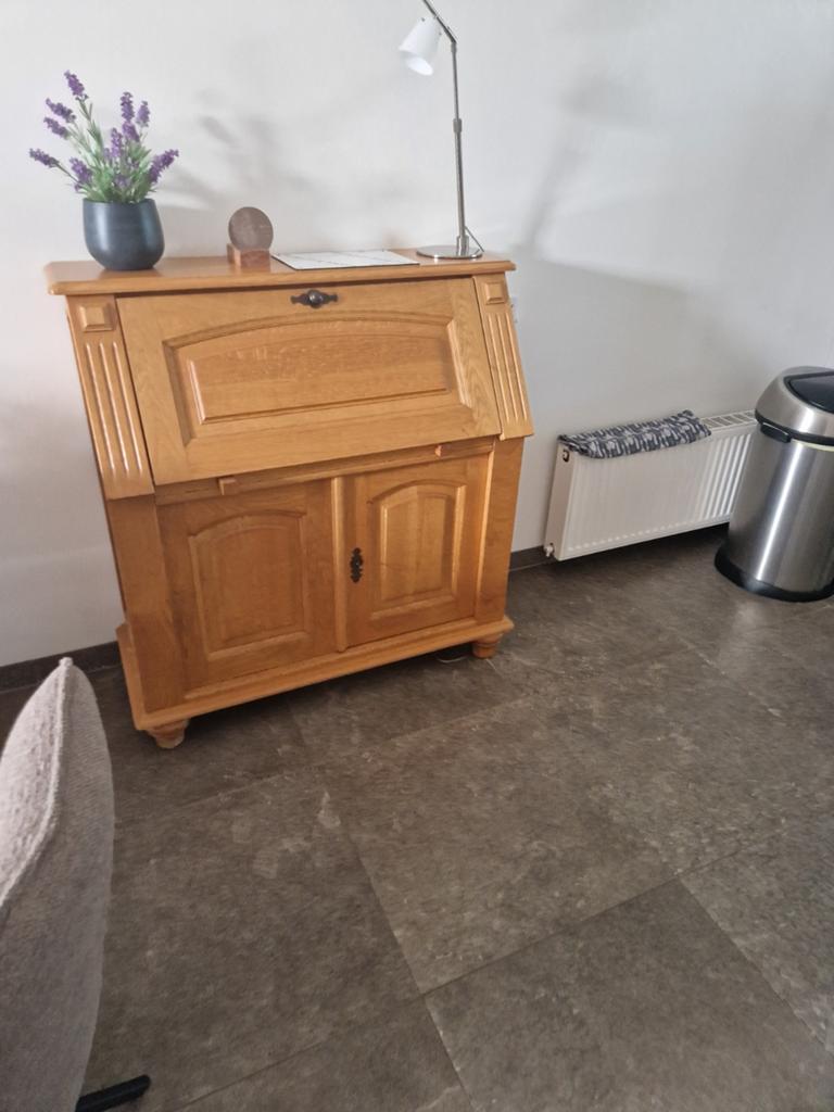 Mooie blankeiken secretaire 105 br 110 hoog, Ophalen of Verzenden, Zo goed als nieuw