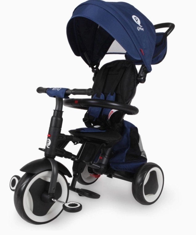 QPlay - Kinderdriewieler/Loopfiets 3in1 Rito Blauw, Fietsen en Brommers, Fietsen | Driewielers, Ophalen, Terugtraprem, Q Play