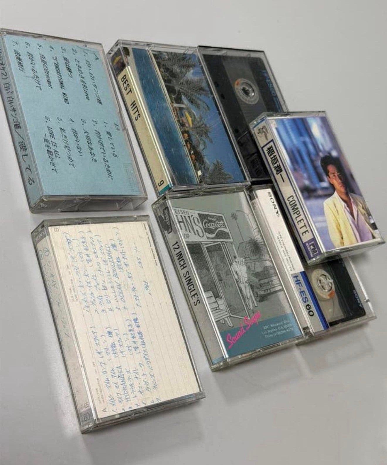 7x Cassettebandjes Sony HF-ES + Japanse Muziek Set vintage, Cd's en Dvd's, P, 2 t/m 25 bandjes, P, P