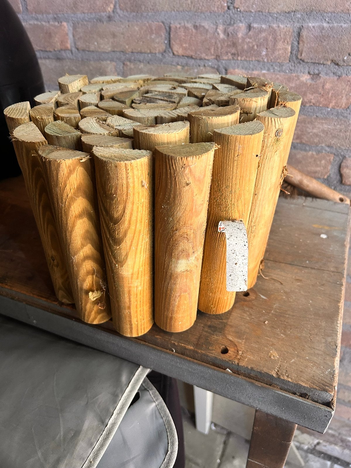 Houten rolborder 20x180 cm voor tuin en perk, Tuin en Terras, 100 tot 200 cm, Nieuw, Ophalen of Verzenden, Border