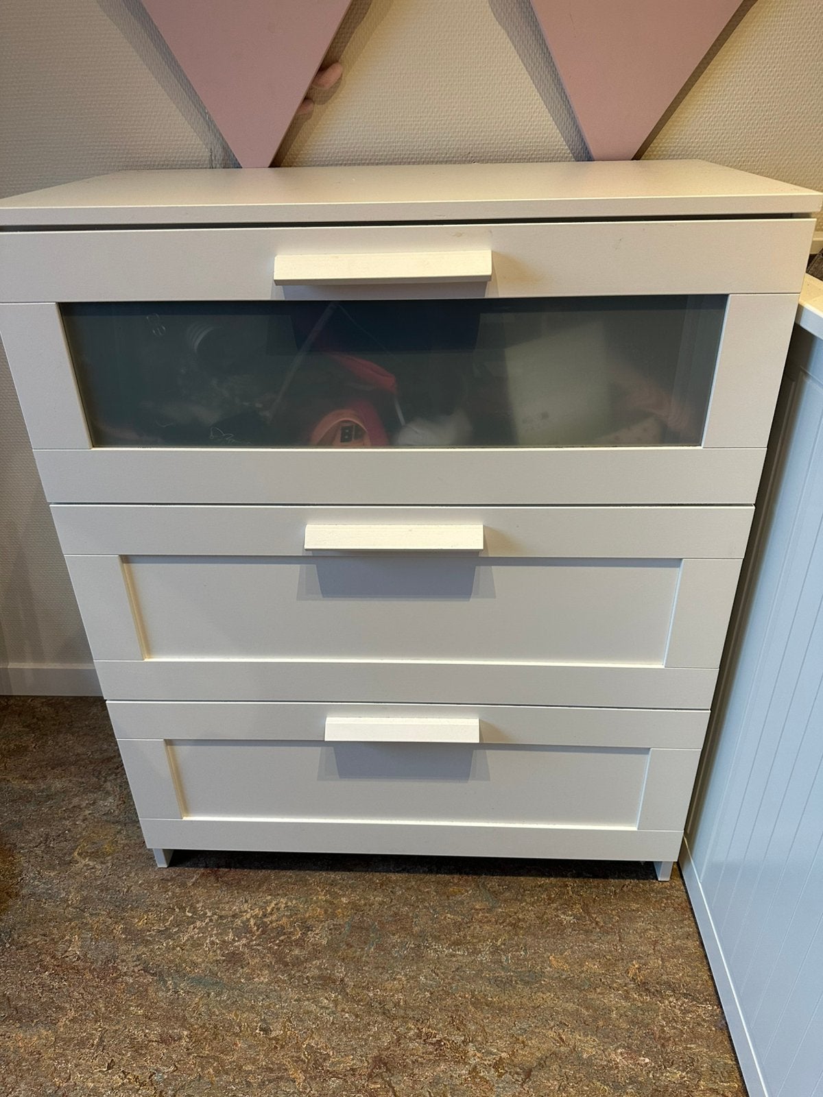 Ikea brimnes ladenkast, Zo goed als nieuw, 3 of 4 laden, Minder dan 100 cm, 25 tot 50 cm
