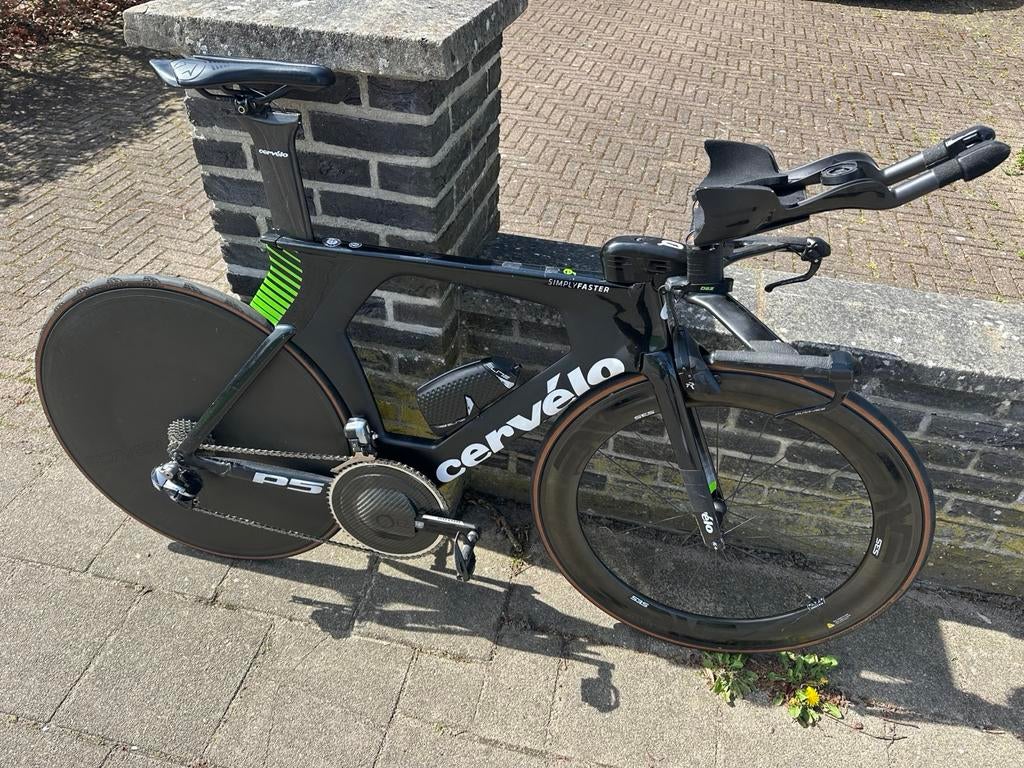 Cervélo P5 Tijdritfiets maat 54 di2, profteam Dimension Data, 28 inch, Gebruikt, Carbon, Meer dan 20 versnellingen