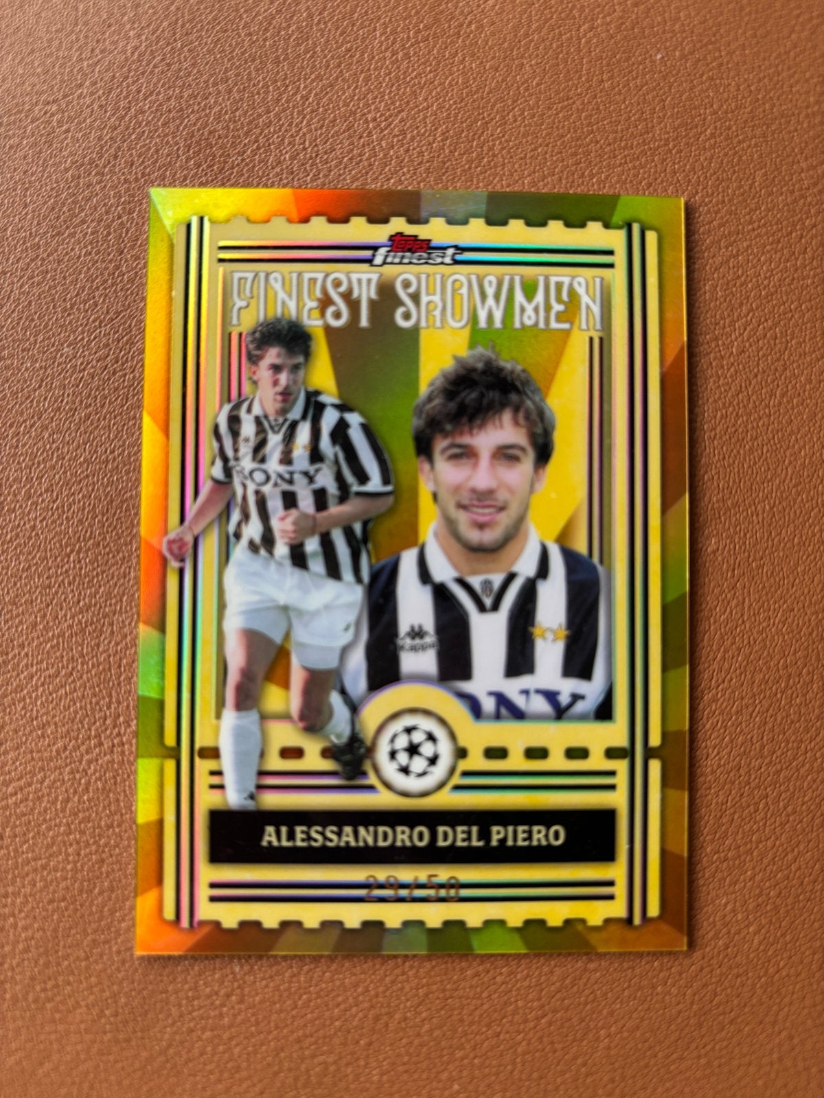 Alessandro Del Piero /50 Juventus Topps Finest 2026, Verzenden, Zo goed als nieuw, Buitenlandse clubs, Spelerskaart