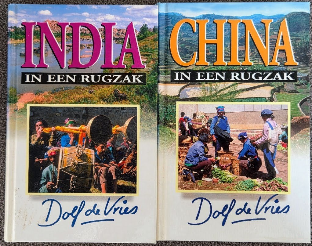 Stapel boeken In een rugzak - Dolf de Vries (4 stuks), Dolf de Vries, Ophalen of Verzenden, Reisgids of -boek, Azië