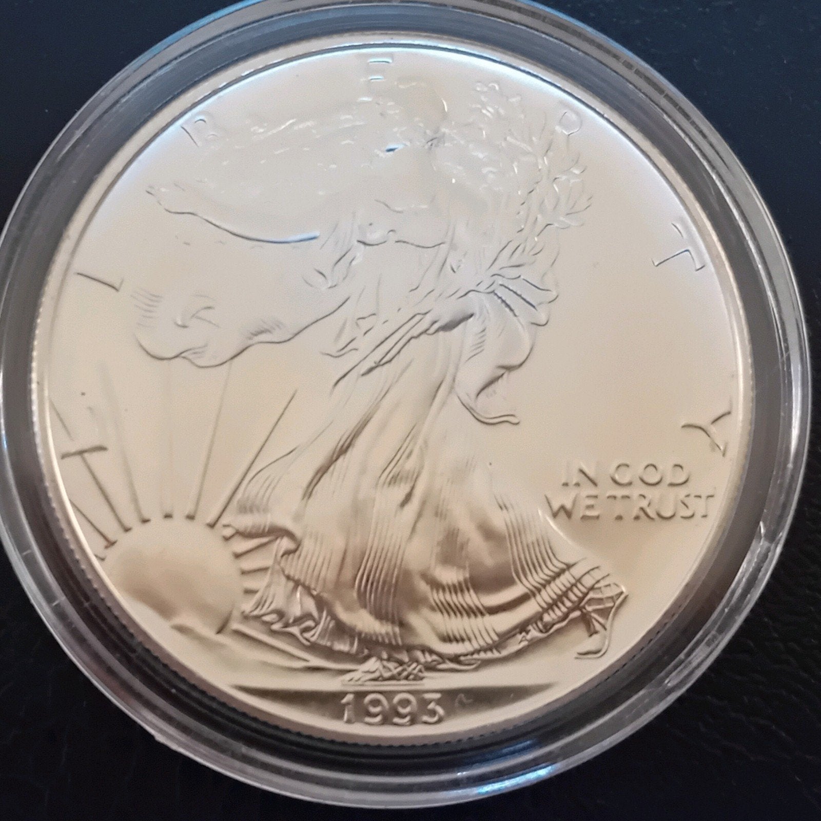 1993 American Silver Eagle 1 oz Zilveren Munt, Ophalen of Verzenden, Noord-Amerika, Losse munt, Zilver