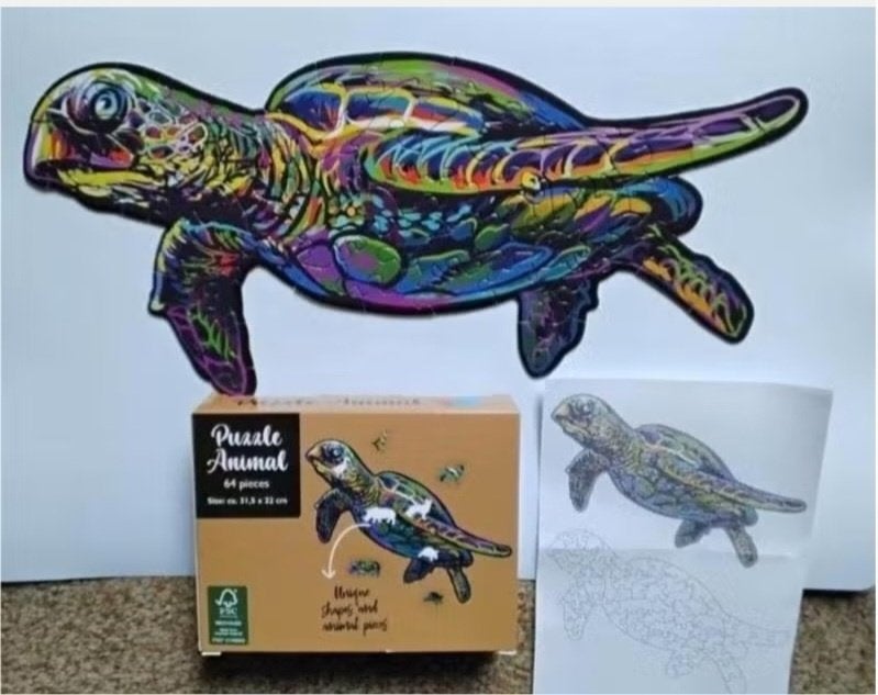 Puzzel animal schildpad, Ophalen, Minder dan 500 stukjes, Zo goed als nieuw, Legpuzzel