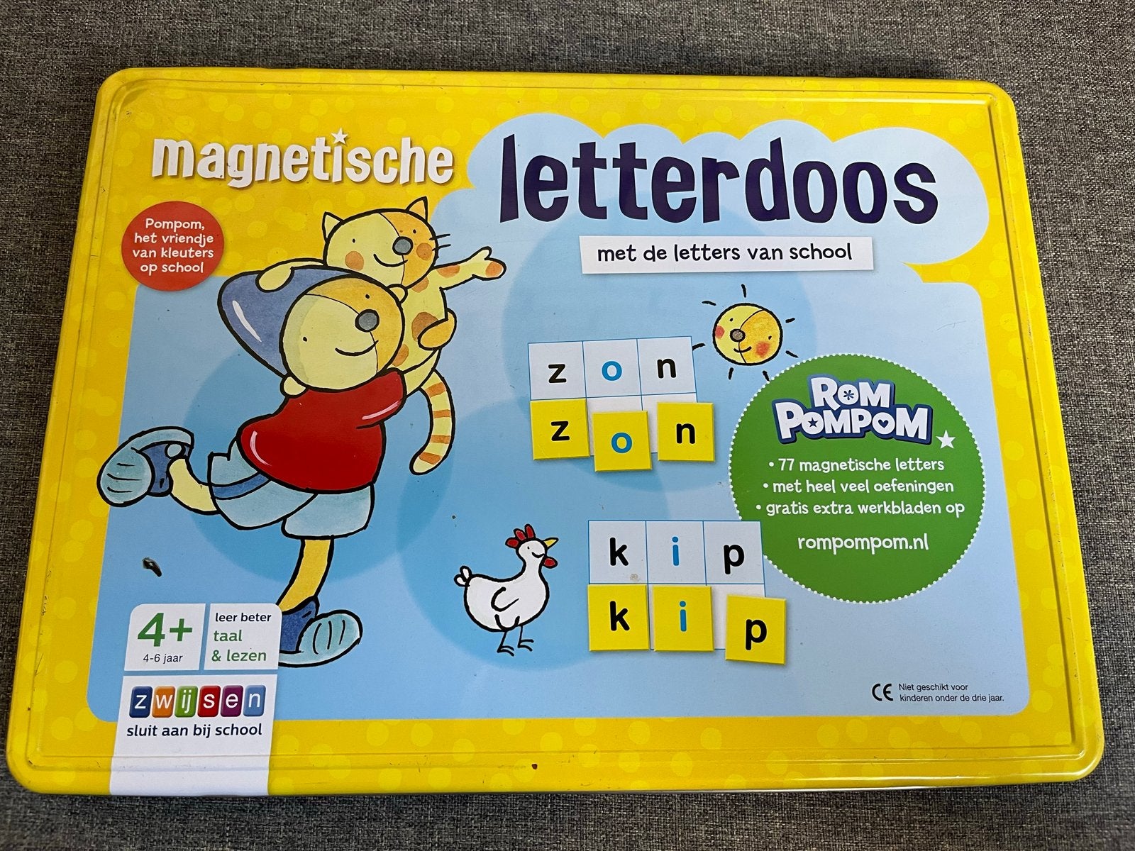 Rom Pom Pom Magnetische Letterdoos - Leren Lezen, Kinderen en Baby's, Ophalen of Verzenden, Gebruikt, Taal en Lezen