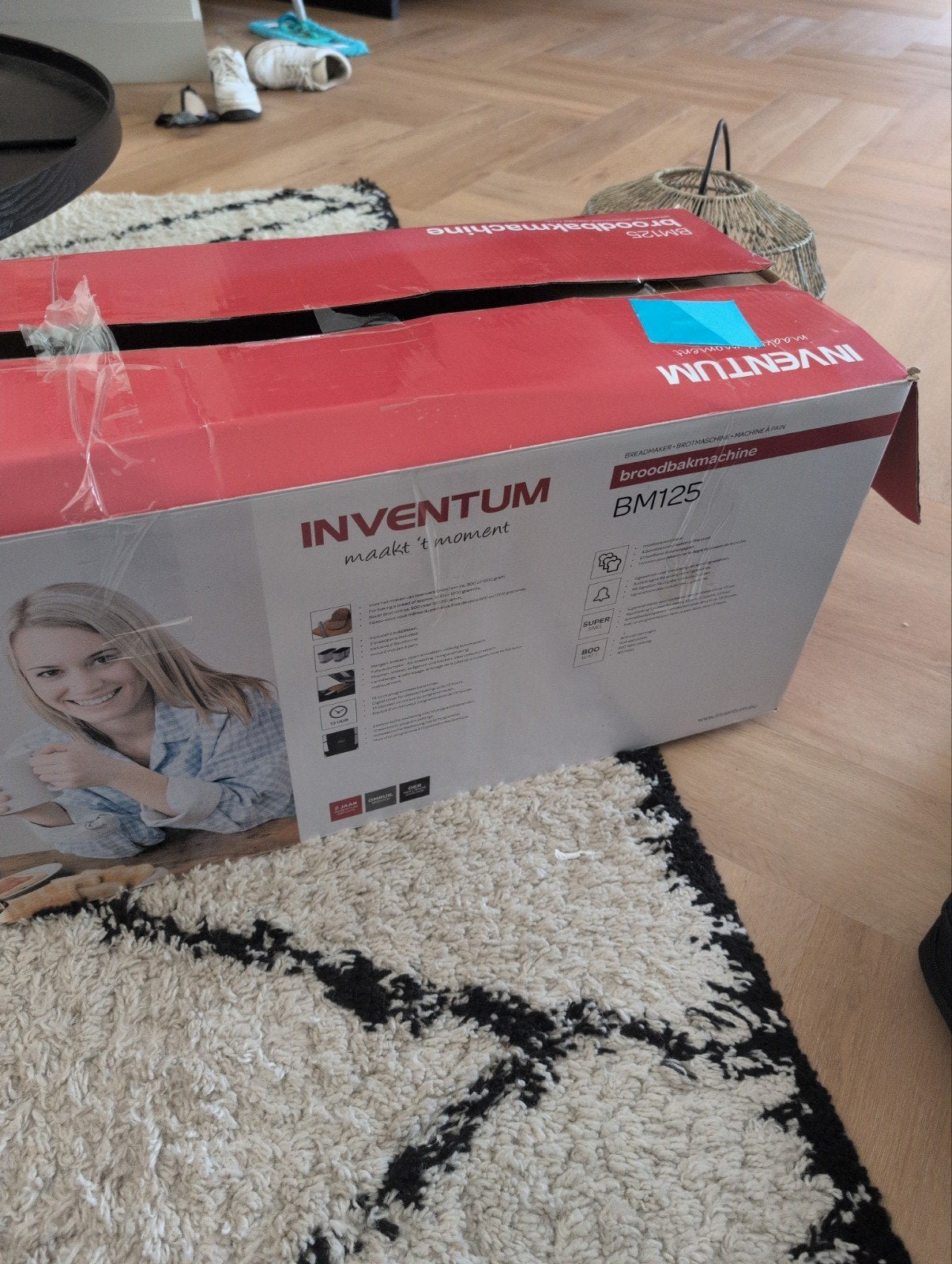Inventum Broodbakmachine BM125 - Zelf brood bakken, 800 tot 1200 gram deeg, Zo goed als nieuw, Kijkvenster, Ophalen