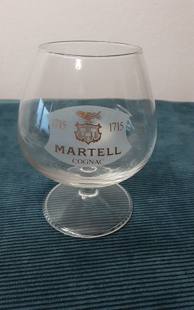 MARTELL cognac glas (gouden logo), Ophalen of Verzenden, Zo goed als nieuw, Overige typen