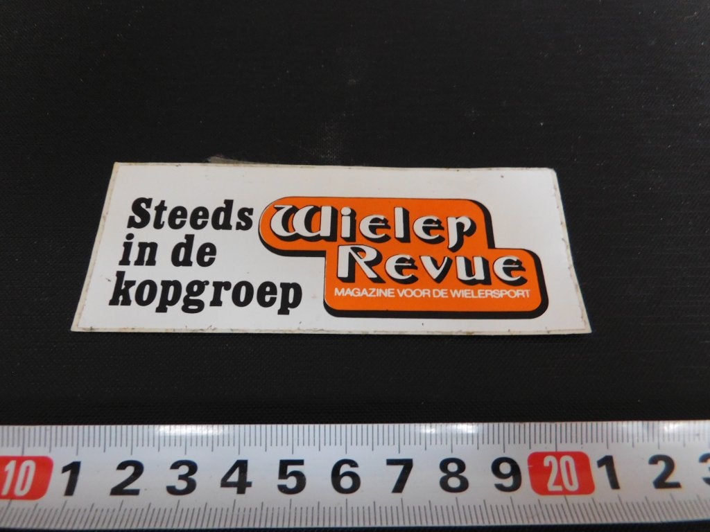 sticker Steeds in de kopgroep WIELER REVUE wielersport Fiets, Ophalen, Zo goed als nieuw