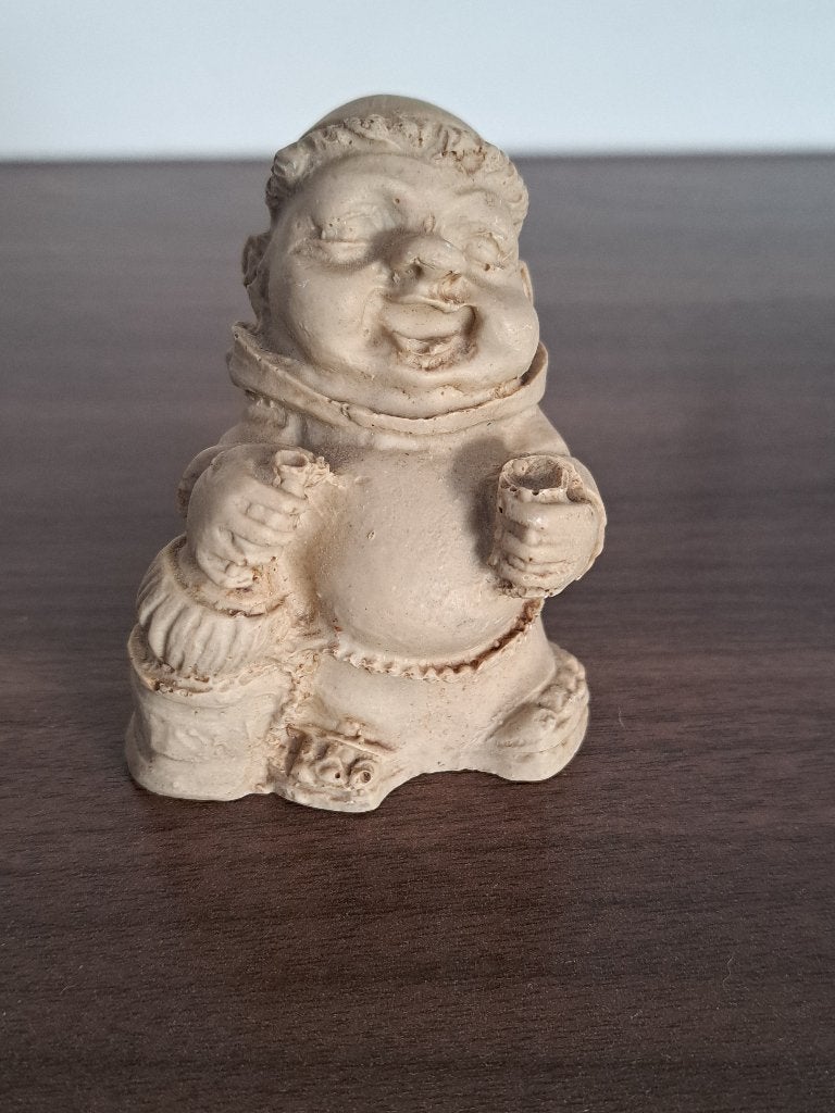 beeldje pater met wijnfles en beker, Ophalen of Verzenden, Zo goed als nieuw, Mens
