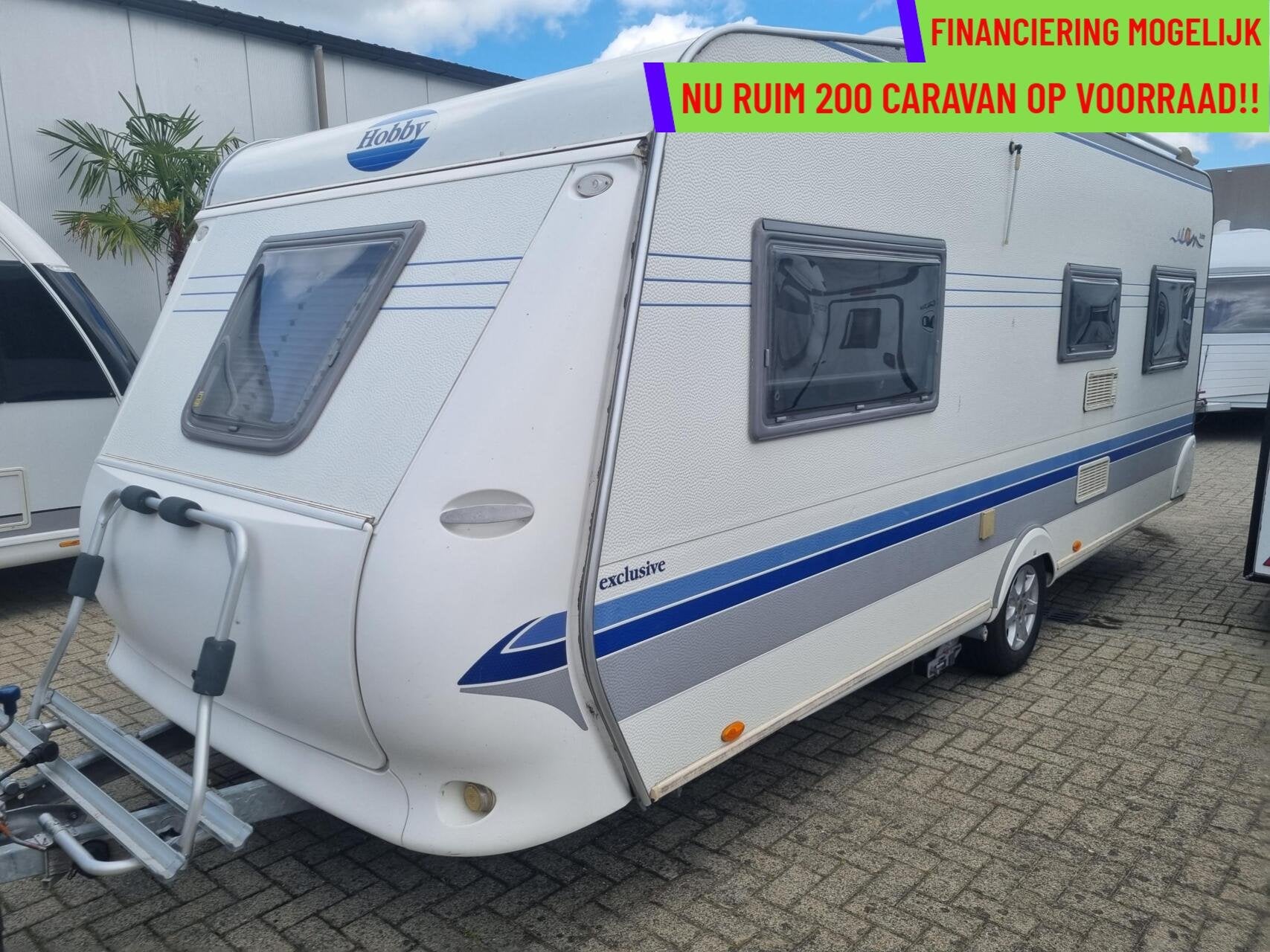 Hobby exclusive 540 UL MOVER + VOORTENT + ENKELE BEDDEN, Rondzit, Hobby, 7 tot 8 meter, Bedrijf