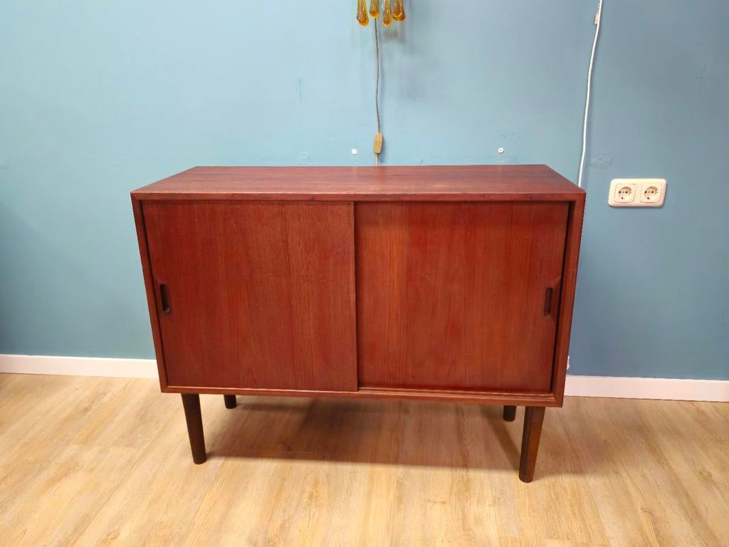 Vintage Deens LP Kastje Audiomeubel Badkamer Kast Dressoir, Huis en Inrichting, Kasten | Dressoirs, Gebruikt, 25 tot 50 cm, Ophalen